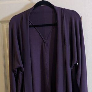 Active Life Womens Plus Size XL Purple Cardigan Shrug Sweater Long Sleeve Knit